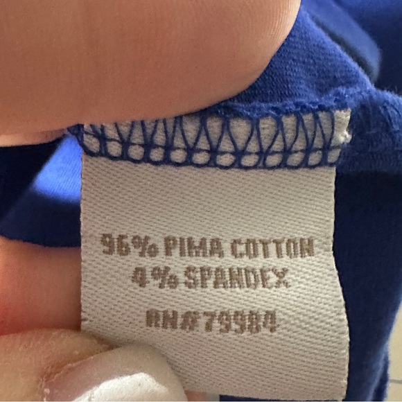 Chico's True Color Classic Tees Pima Cotton Women's Blue Top Size 3 (XL) Casual - Picture 4 of 5